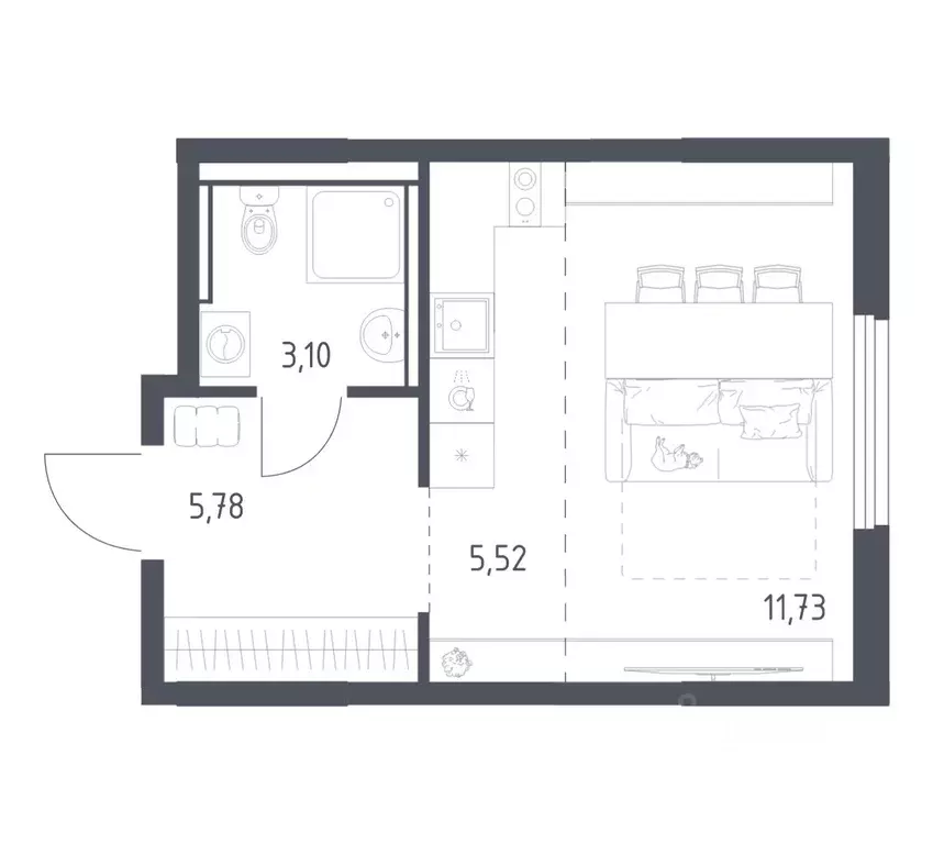 Студия Московская область, Ленинский городской округ, Мисайлово пгт, ... - Фото 1