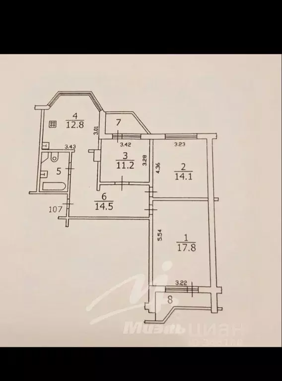 3-к кв. Московская область, Красногорск ул. Ленина, 42 (74.6 м) - Фото 1