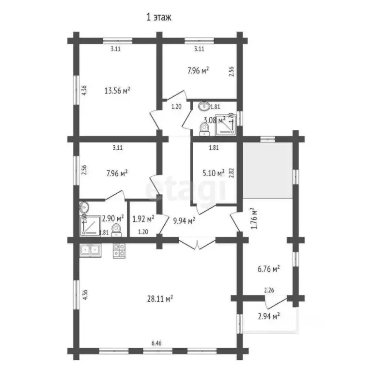Дом в Костромская область, Костромской район, Шунгенское с/пос, с. ... - Фото 2