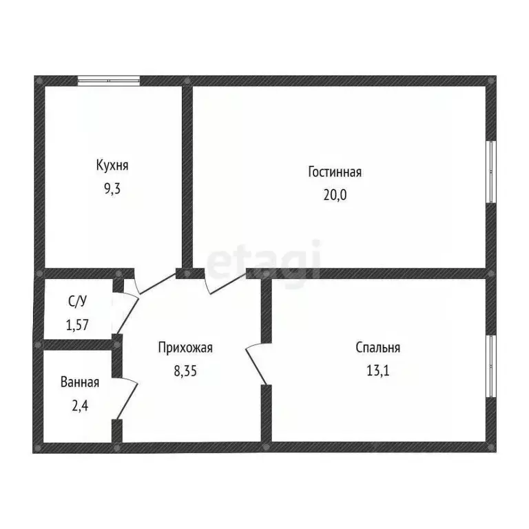 2-к кв. Дагестан, Махачкала ул. Образовательная, 3 (54.0 м) - Фото 1