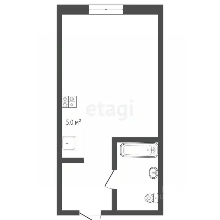 Студия Тюменская область, Тюмень ул. 50 лет Октября, 57В (25.7 м) - Фото 1