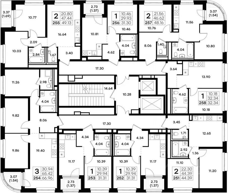 3-к кв. Татарстан, Казань Глоракс Экосити жилой комплекс (66.96 м) - Фото 2