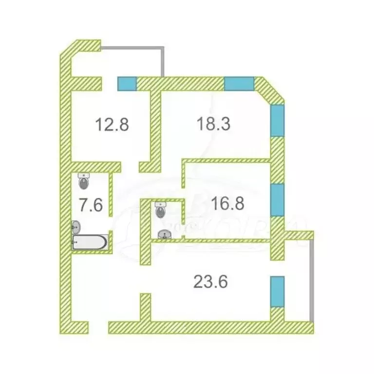 3-комнатная квартира: Тюмень, Широтная улица, 112к3 (101.8 м) - Фото 1