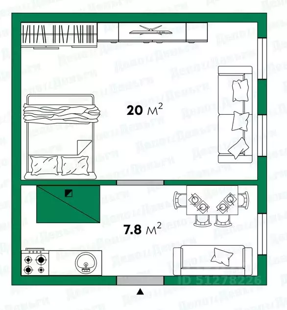 1-к кв. Кировская область, Слободской район, Ленинское с/пос, пос. ... - Фото 1