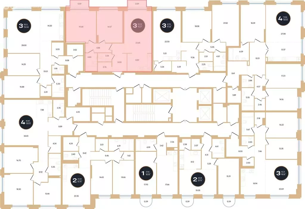 3-комнатная квартира: Уфа, улица Рихарда Зорге, 73/1 (92 м) - Фото 1