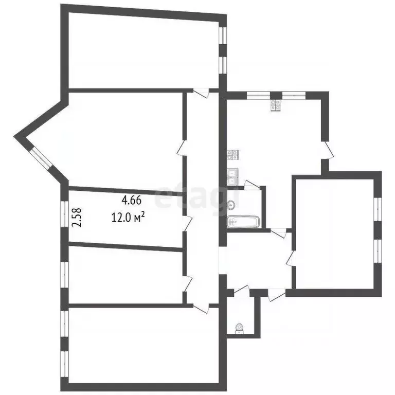 Комната Санкт-Петербург Угловой пер., 9 (12.0 м) - Фото 0