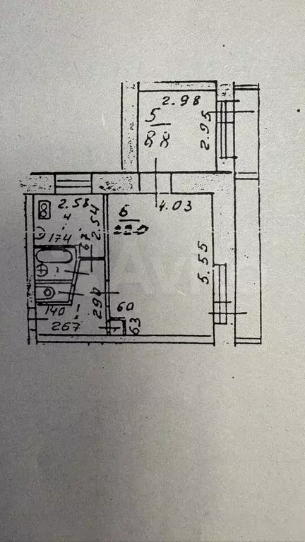 2-к. квартира, 48,9 м, 3/5 эт. - Фото 0