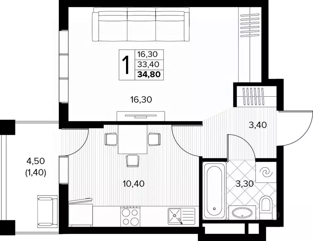 1-к кв. Краснодарский край, Анапа муниципальный округ, с. Сукко ... - Фото 1