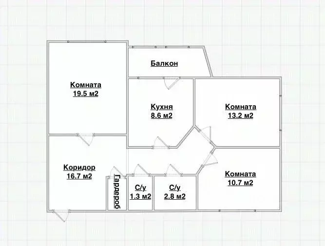 3-к кв. Самарская область, Самара ул. Силина, 9 (74.6 м) - Фото 2