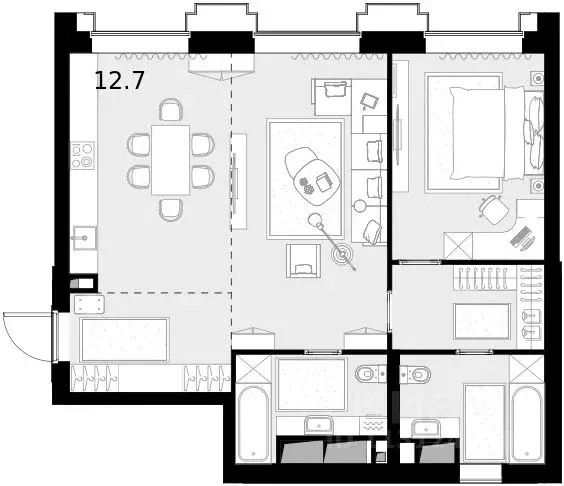 2-к кв. Москва ул. Демьяна Бедного, 24С8 (77.4 м) - Фото 0