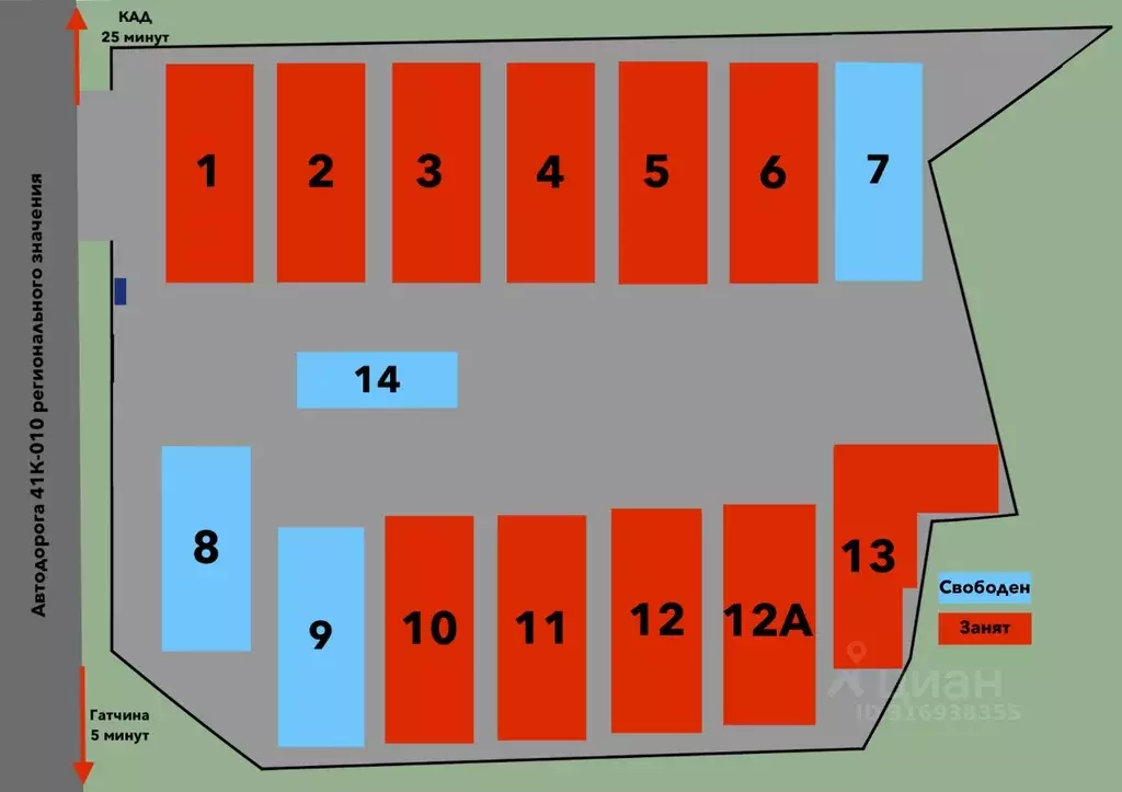 Склад в Ленинградская область, Гатчинский муниципальный округ, ... - Фото 2