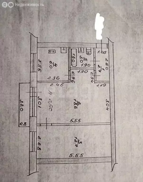 2-комнатная квартира: Данков, улица Ленина, 5 (43 м) - Фото 1