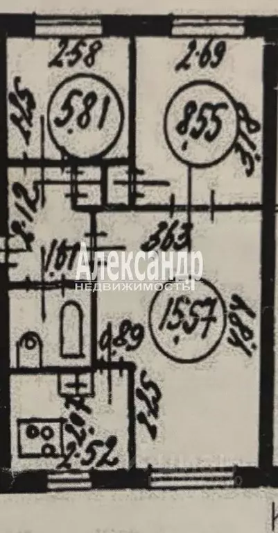 3-к кв. Санкт-Петербург Краснопутиловская ул., 119 (41.8 м) - Фото 2