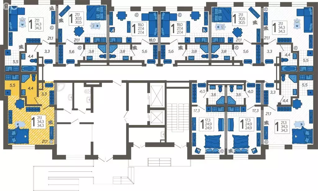 Квартира-студия: Сочи, улица Искры, 88к6 (36.5 м) - Фото 1