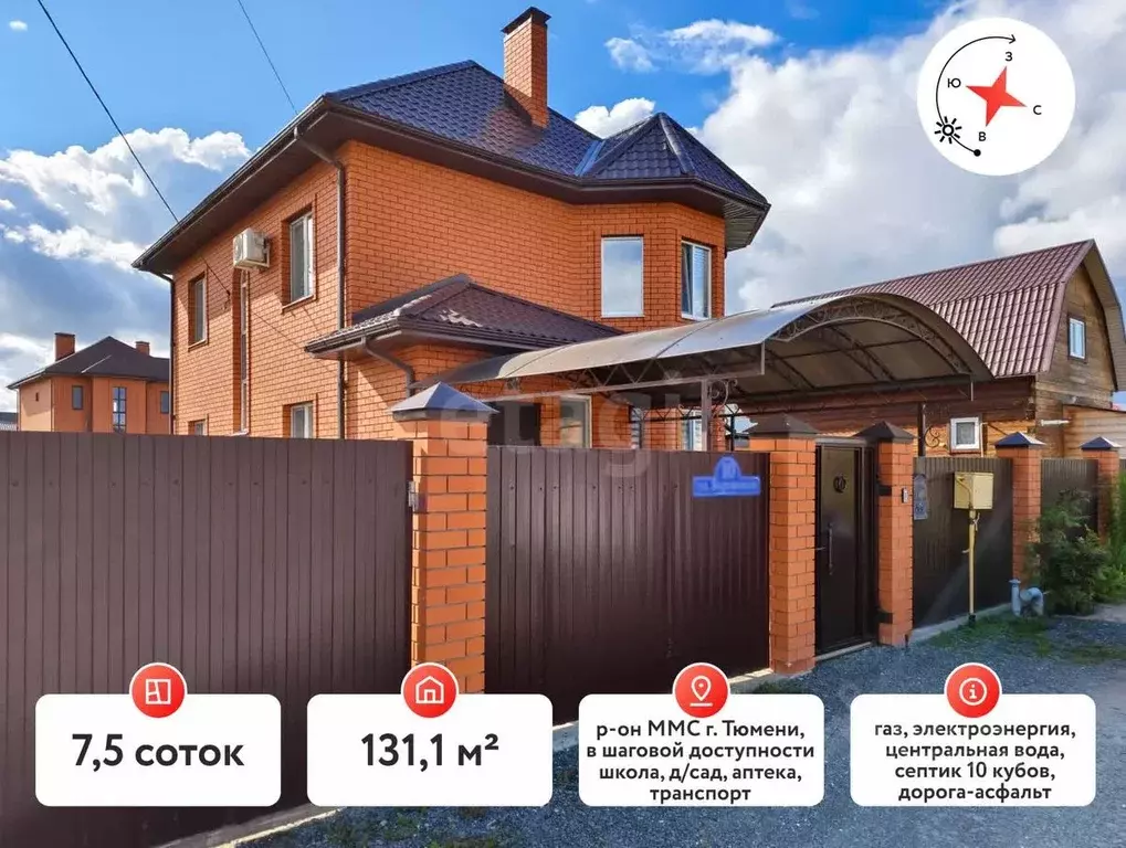 Дом в Тюменская область, Тюмень Велижанский мкр, ул. Буровиков (131 м) - Фото 1