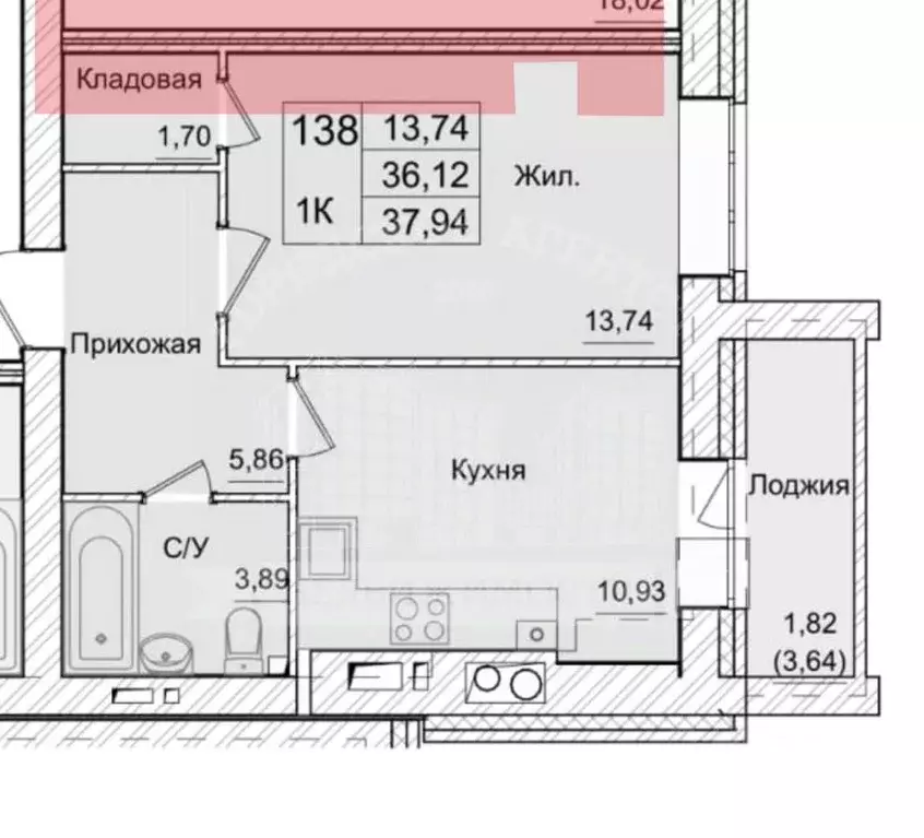 1-к кв. Калужская область, Калуга проезд 3-й Академический, 10 (37.94 ... - Фото 0