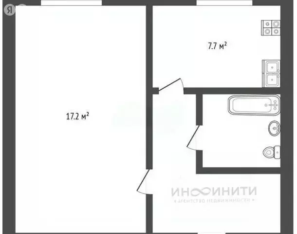 1-комнатная квартира: Москва, Кронштадтский бульвар, 41 (29.6 м) - Фото 2