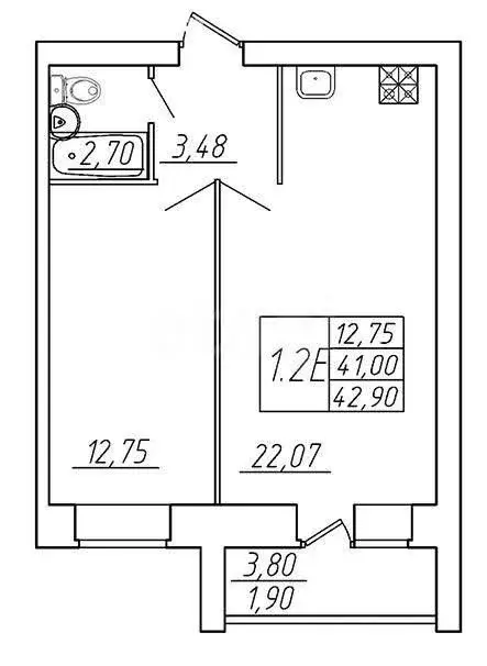 1-комнатная квартира: Вологда, улица Космонавта Беляева, 32к1 (40.9 м) - Фото 1
