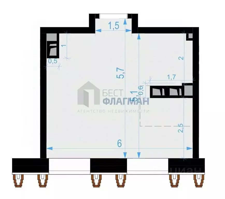 Помещение свободного назначения в Москва Выборгская ул., 18 (30 м) - Фото 2