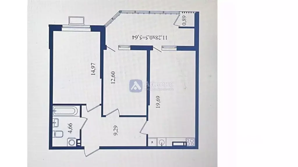 2-к кв. Тюменская область, Тюмень ул. Михаила Сперанского, 19 (55.4 м) - Фото 1