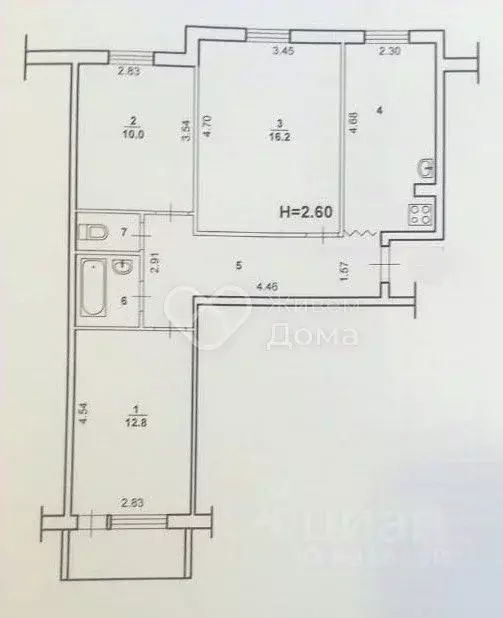 3-к кв. Волгоградская область, Волжский ул. Александрова, 41 (64.3 м) - Фото 1