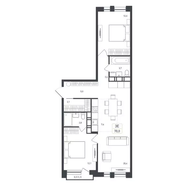 Квартира-студия: Московская область, городской округ Подольск, деревня ... - Фото 0
