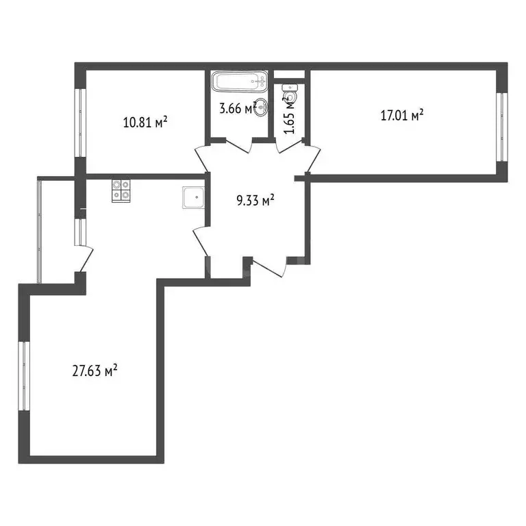 2-комнатная квартира: Ярославль, Брагинская улица, 18к3 (69.9 м) - Фото 1