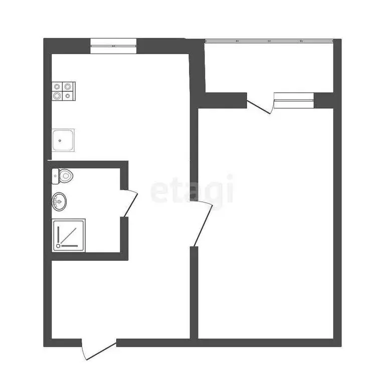 1-комнатная квартира: Дмитров, микрорайон Внуковский, 23 (36.6 м) - Фото 0
