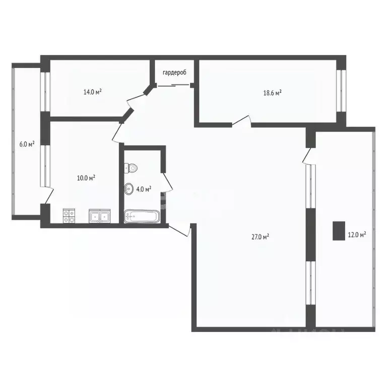 3-к кв. Севастополь ул. Коммунистическая, 36 (85.4 м) - Фото 1