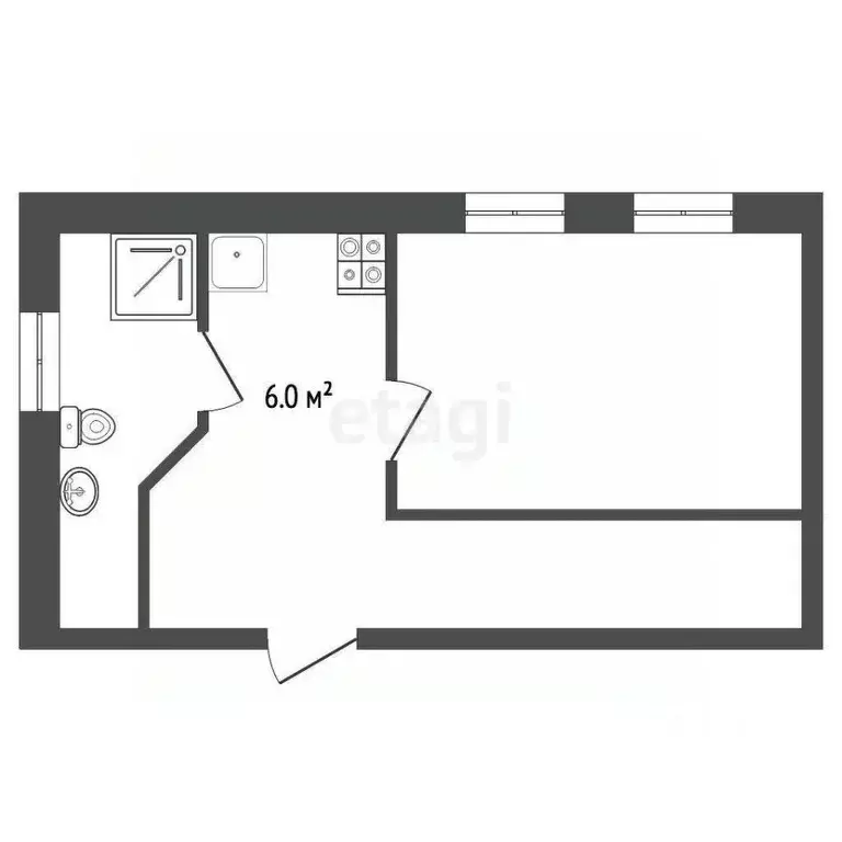 2-к кв. Ставропольский край, Пятигорск ул. Малыгина (29.0 м) - Фото 2