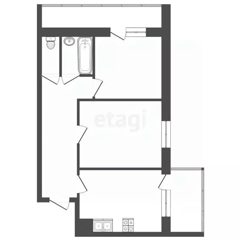 2-к кв. Ростовская область, Батайск Северный мкр, 15 (54.1 м) - Фото 2