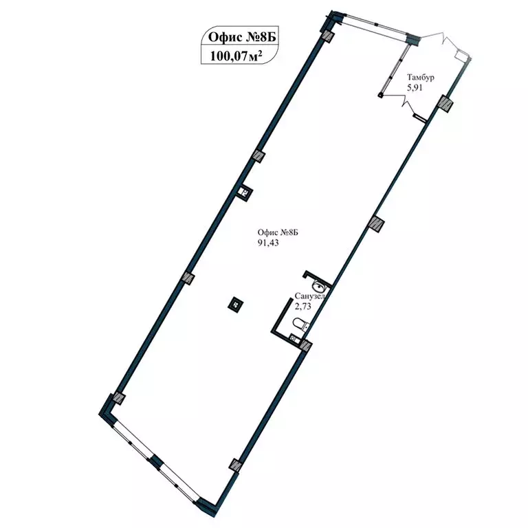 Торговая площадь (97.5 м) - Фото 1