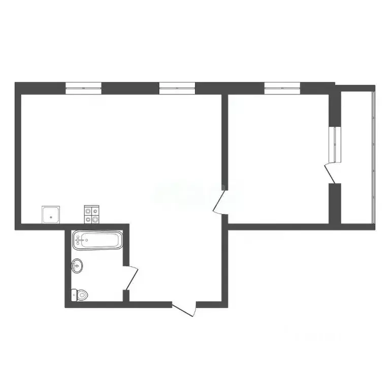 1-к кв. Тульская область, Тула проезд 2-й Клинской, 8 (34.9 м) - Фото 2