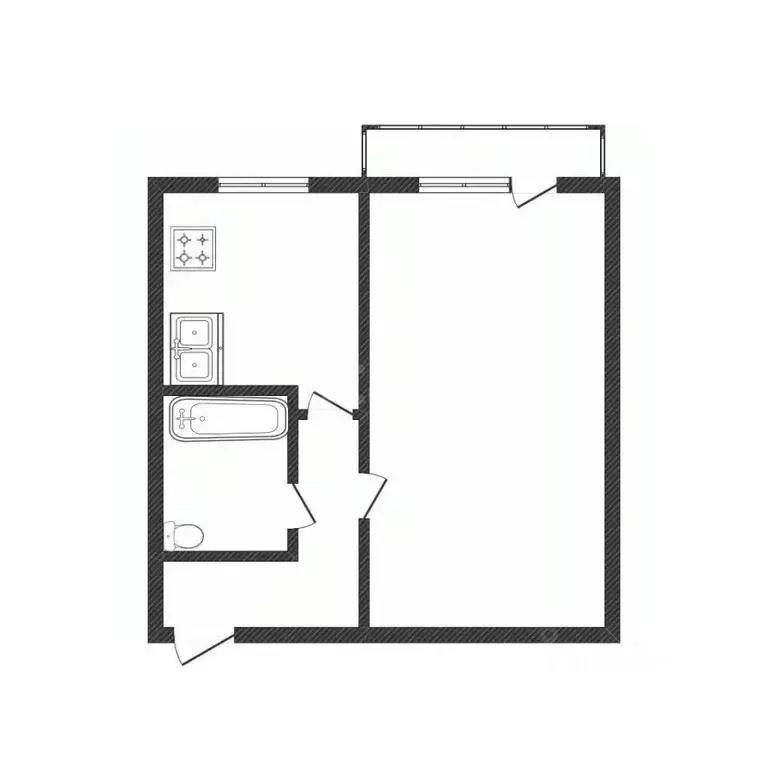 1-к кв. Костромская область, Кострома ул. Шагова, 211 (29.0 м) - Фото 1