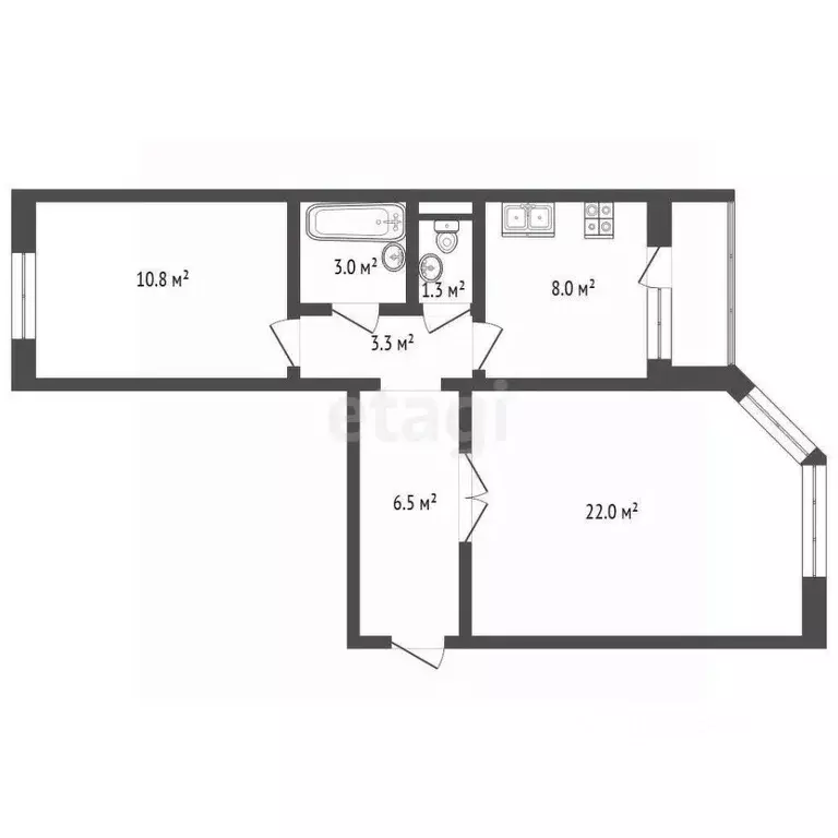 2-к кв. Москва Профсоюзная ул., 98К2 (54.0 м) - Фото 2