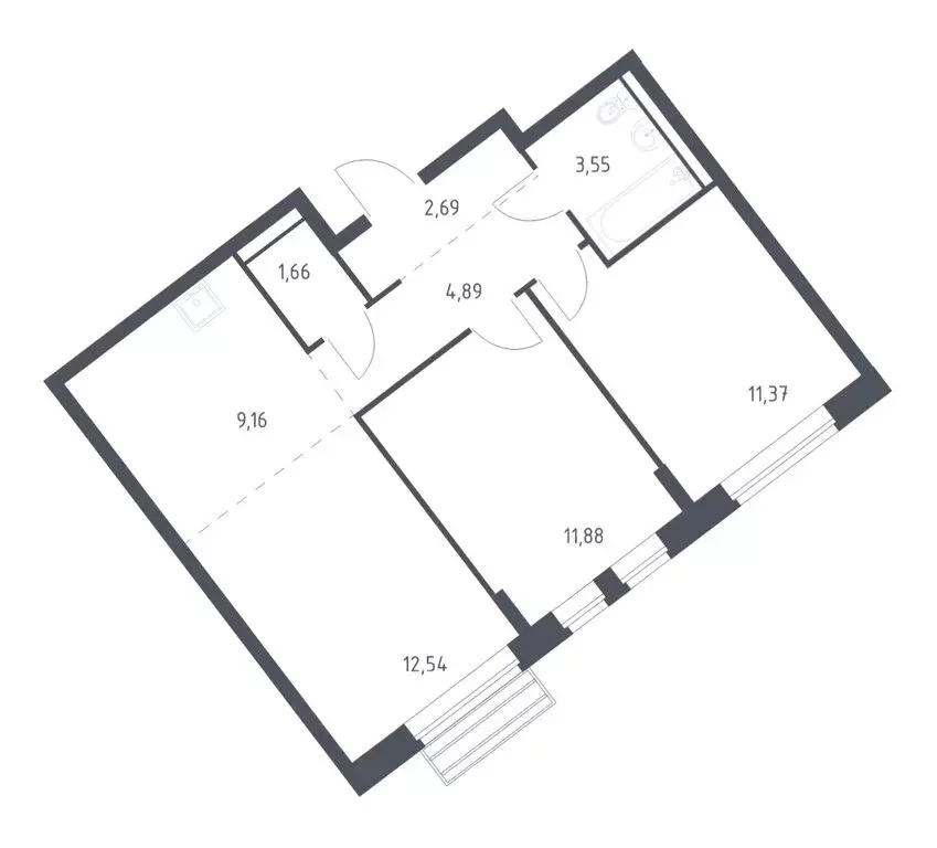 2-комнатная квартира: село Лайково, микрорайон Город-Событие, ЖК ... - Фото 1