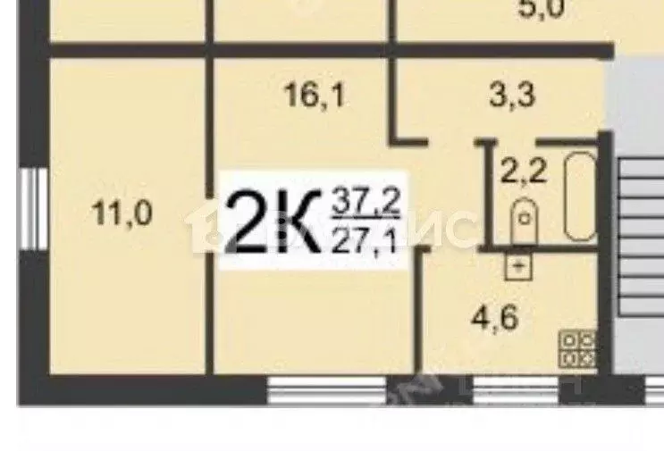 2-к кв. Нижегородская область, Нижний Новгород ул. Старых ... - Фото 2