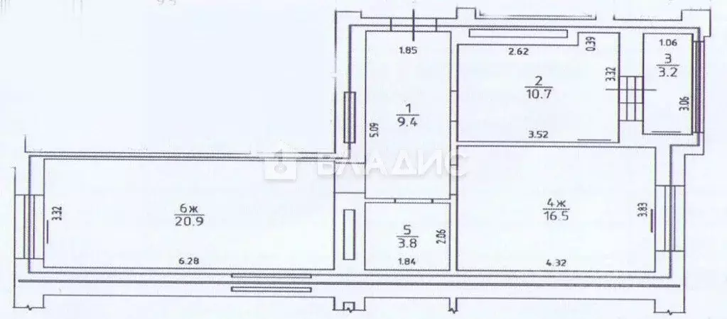 2-к кв. Калининградская область, Зеленоградск Московская ул., 68 (64.0 ... - Фото 2