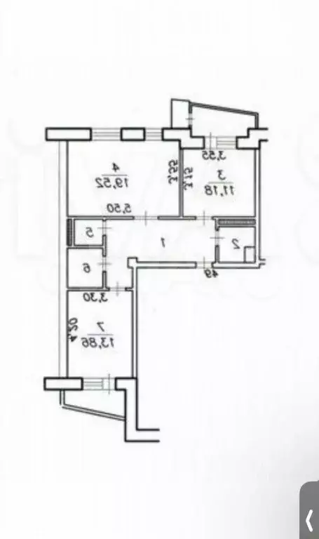2-к кв. Белгородская область, Старый Оскол Дубрава мкр, 1 кв-л, 20 ... - Фото 2