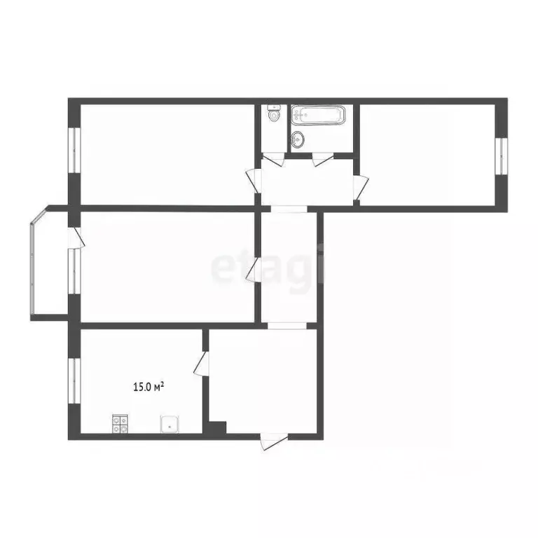 3-к кв. Тюменская область, Тюмень ул. Мельникайте, 122 (87.0 м) - Фото 1
