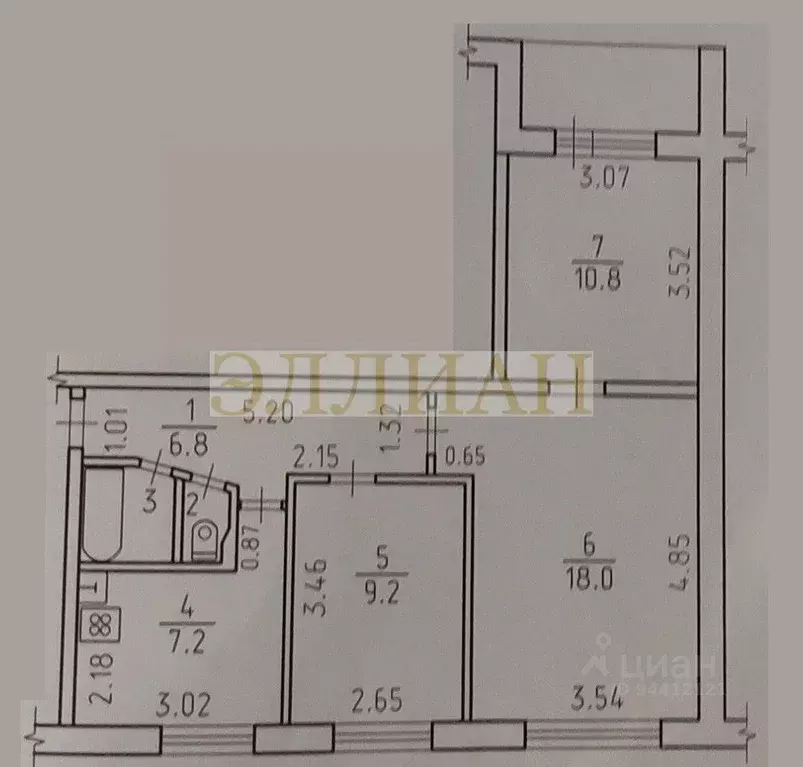 3-к кв. Удмуртия, Ижевск ул. Холмогорова, 16 (54.9 м) - Фото 0