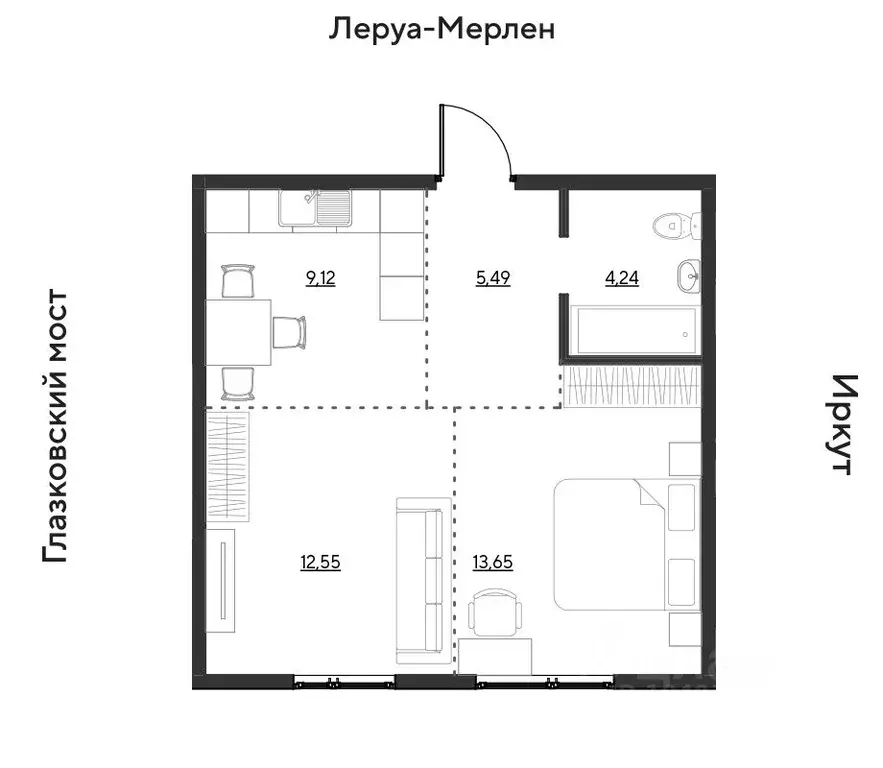 2-к кв. Иркутская область, Иркутск Затон кв-л, ул. Набережная Иркута ... - Фото 0