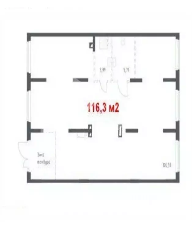 Торговая площадь в Москва ул. Любучанская, 1 (116 м) - Фото 2