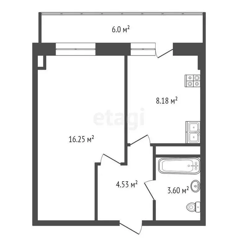 1-комнатная квартира: Якутск, улица Дзержинского, 59 (32.5 м) - Фото 0