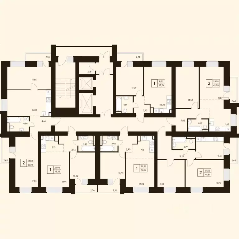 2-к кв. Башкортостан, Уфа ул. Ахметова, 296/2 (49.13 м) - Фото 1