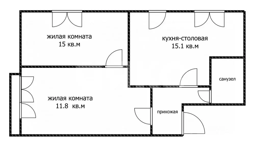 2-к кв. Адыгея, Майкоп Лесная ул. (51.3 м) - Фото 2