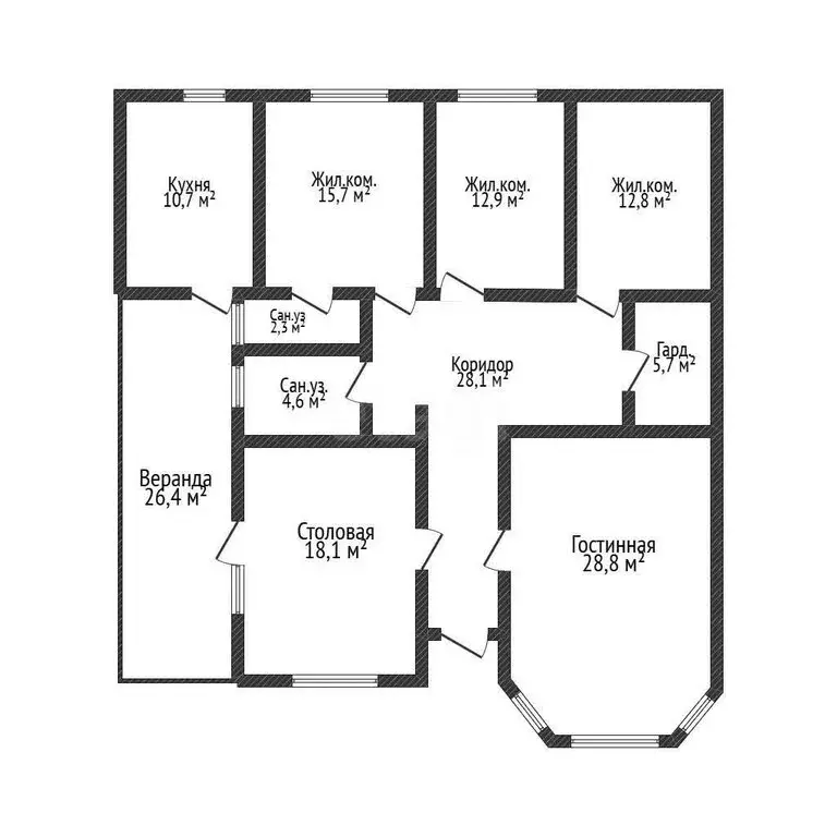 Дом в хутор Гавердовский, улица Меджида Тхагапсова (175.5 м) - Фото 1