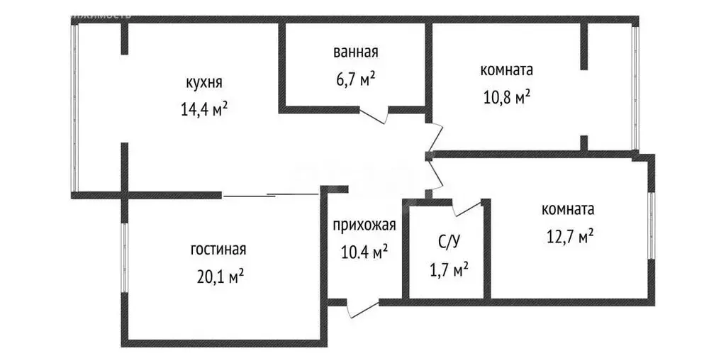 3-комнатная квартира: Новороссийск, улица Куникова, 47Г (73.8 м) - Фото 1