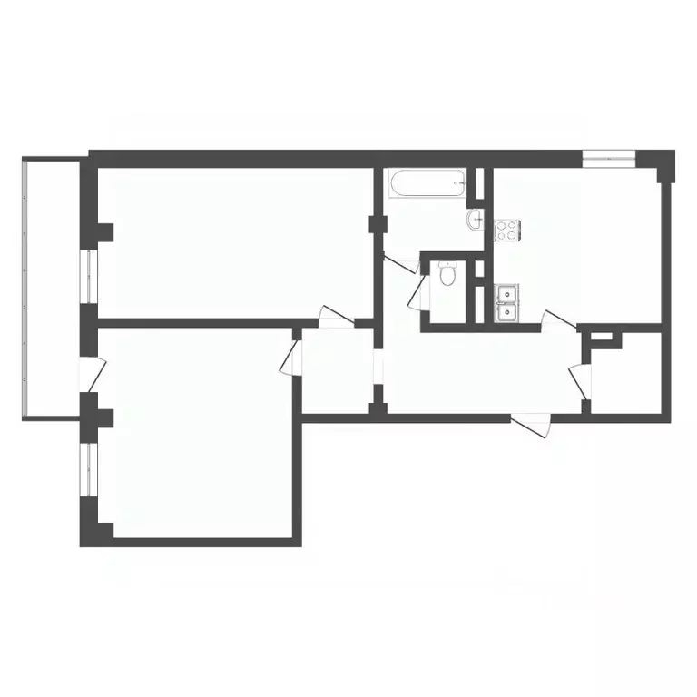 2-к кв. Тюменская область, Тюмень Комсомольская ул., 75 (99.2 м) - Фото 1