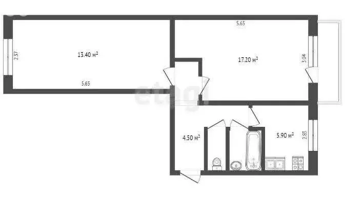 2-комнатная квартира: Вологда, улица Кирова, 41 (42 м) - Фото 0